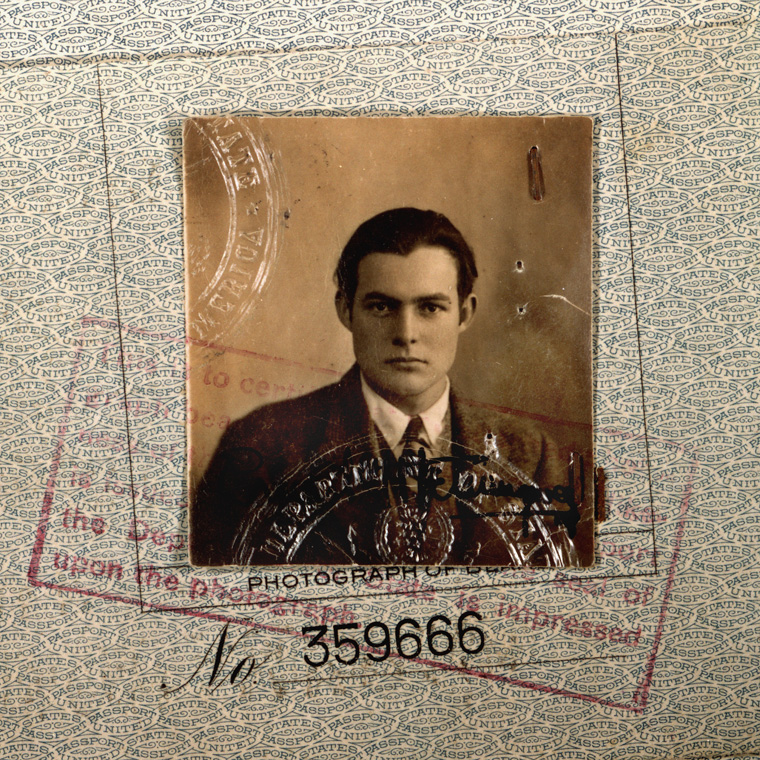 Ernest Hemingway 1923 passport. Cr: Ernest Hemingway Collection. John F. Kennedy Presidential Library and Museum, Boston