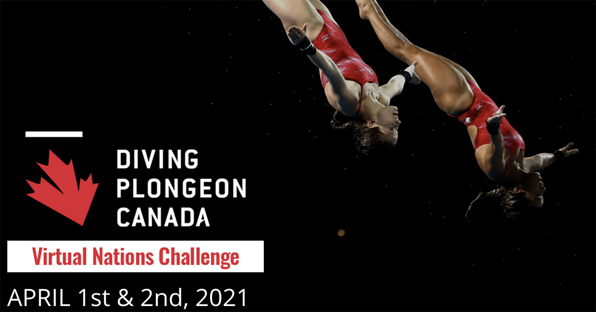 The Virtual Nations Challenge, held April 1-2, was Diving Plongeon Canada’s first web-based competition allowing international athletes to compete against each other in real-time.