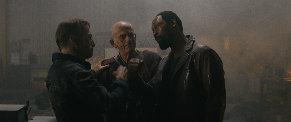 Bob Odenkirk as Hutch Mansell, Christopher Lloyd as David Mansell and RZA as Harry Mansell in “Nobody,” directed by Ilya Naishuller. Cr: Allen Fraser/Universal Pictures