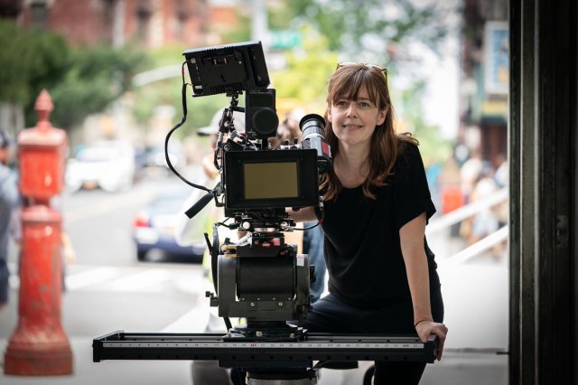 Cinematographer Alice Brooks on the set of director Jon M. Chu’s screen adaptation of “In The Heights.” Cr: Macall Polay/Warner Bros.