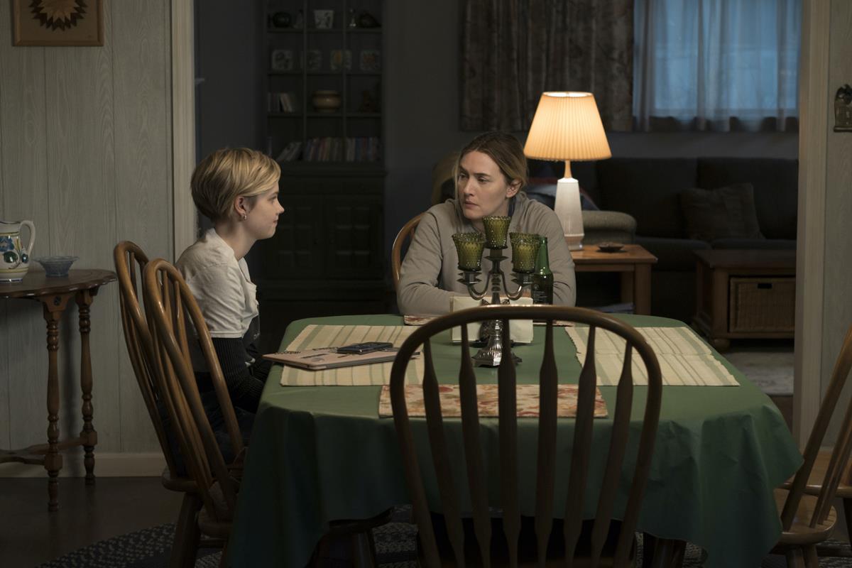 Angourie Rice and Kate Winslet in “Mare of Easttown.” Cr: HBO