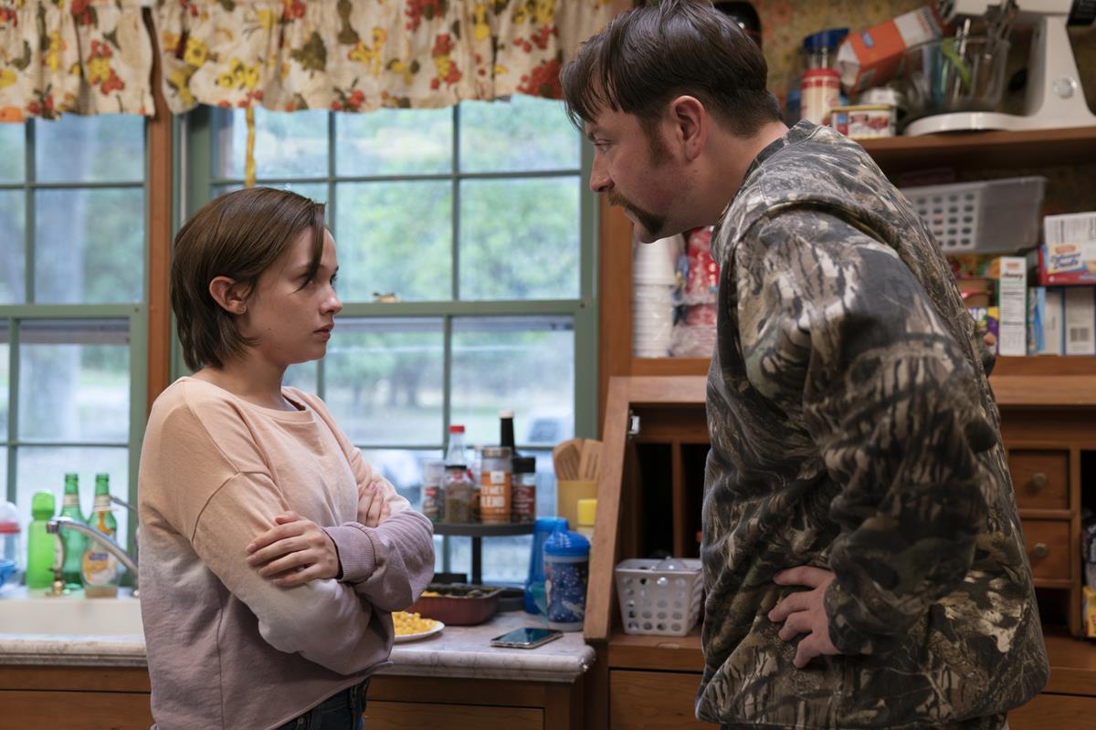 Cailee Spaeny and Patrick Murney in “Mare of Easttown.” Cr: HBO