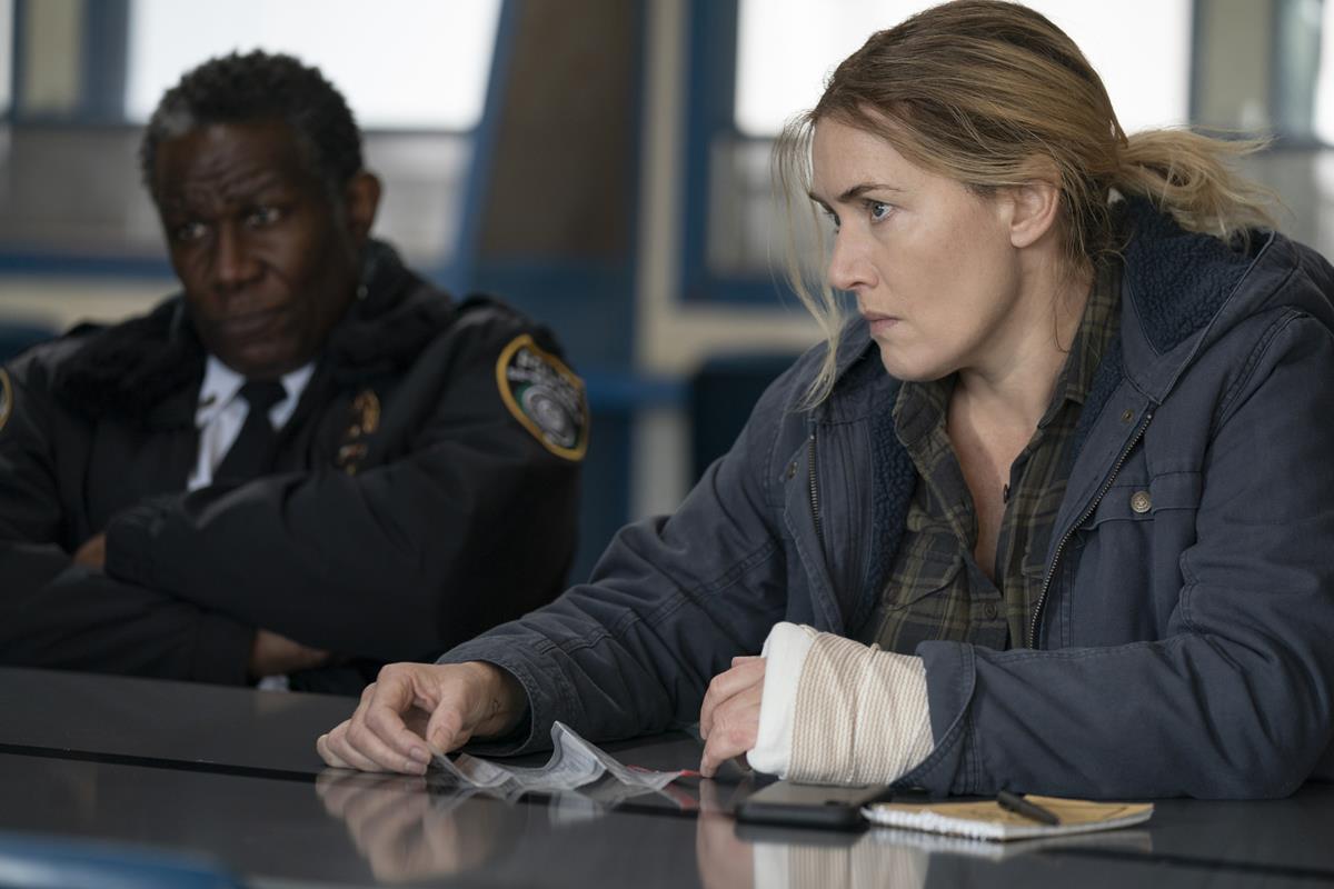John Douglas Thompson and Kate Winslet in “Mare of Easttown.” Cr: HBO