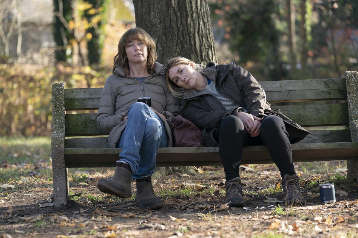 Julianne Nicholson and Kate Winslet in “Mare of Easttown.” Cr: HBO