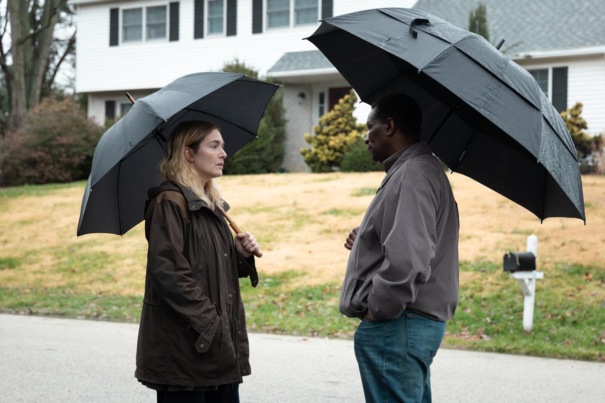 Kate Winslet and John Douglas Thompson in “Mare of Easttown.” Cr: HBO