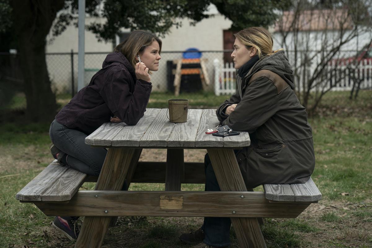 Sosie Bacon and Kate Winslet in “Mare of Easttown.” Cr: HBO