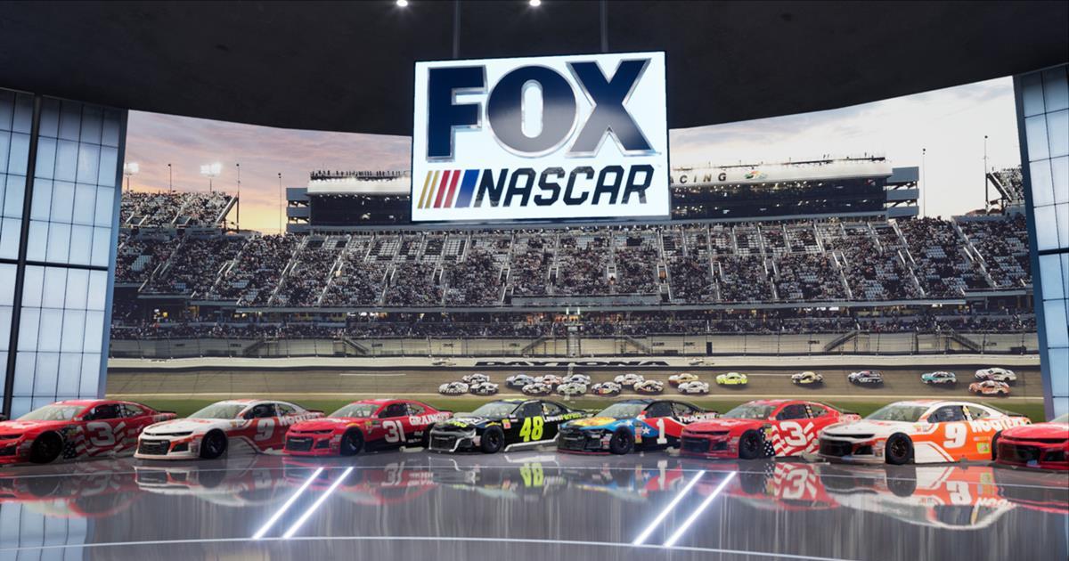 FOX Sports deployed the Epic Games Unreal Engine to develop its virtual set for NASCAR coverage. Cr: FOX sports
