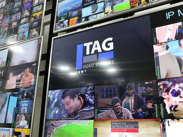 TAG Video Systems monitors and multiviewers in situ at Cablesat in Japan. Cr: TAG Video Systems