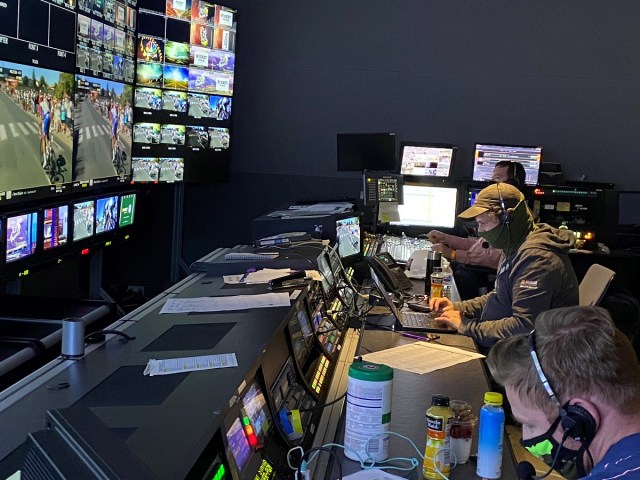NBC Sports Group pressed its Stamford Broadcast Center into action for at-home coverage of the 2020 Tour de France. Cr: Sports Video Group