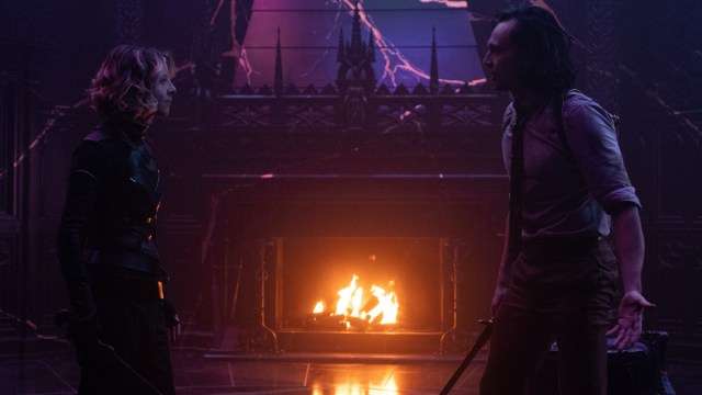 Sylvie (Sophia Di Martino) and Loki (Tom Hiddleston) in Episode 6 of Marvel Studios' “Loki.” Cr: Chuck Zlotnick/Marvel Studios