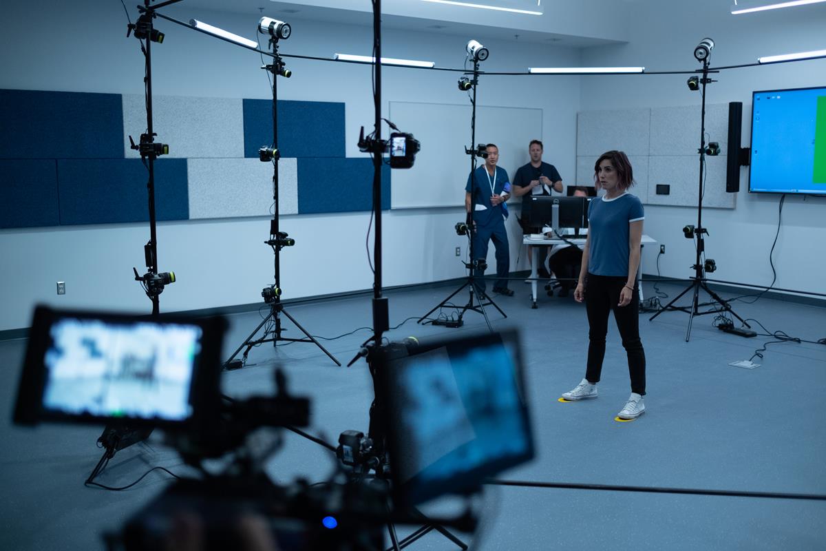 Carly Pope on the set of Neill Blomkamp’s “Demonic.” Cr: Volumetric Capture Systems