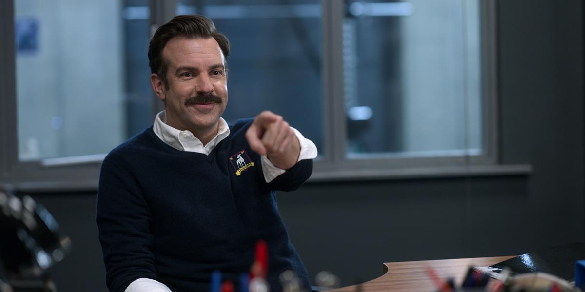 Jason Sudeikis in “Ted Lasso,” now streaming on Apple TV+.