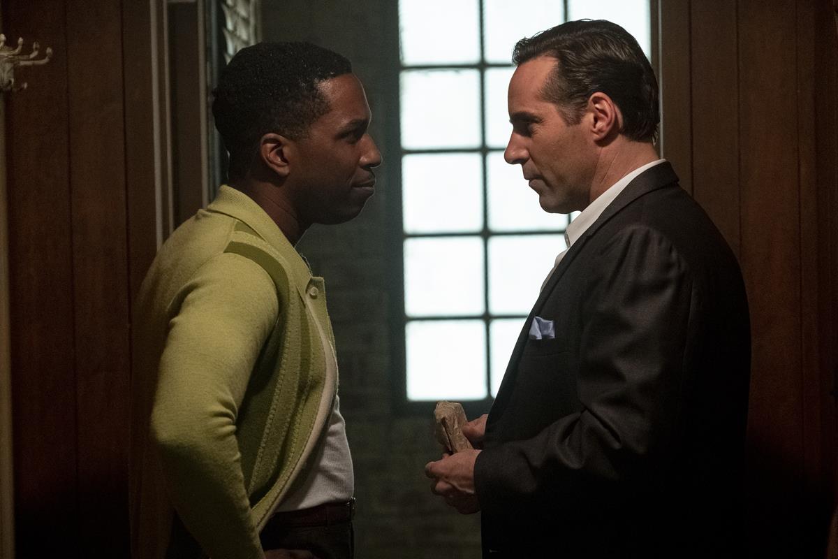 Leslie Odom, Jr. as Harold McBrayer and Alessandro Nivola as Dickie Moltisanti in “The Many Saints of Newark.” Cr: Barry Wetcher/Warner Bros. Pictures
