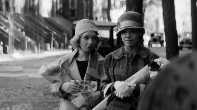 Ruth Negga as Clare and Tessa Thompson as Irene in director Rebecca Hall’s “Passing.” Cr: Netflix