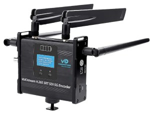 Vidovation’s VidOstream H.265 HEVC SRT Encoder with LAN, Wi-Fi, 4G and 5G Cellular Connectivity.
