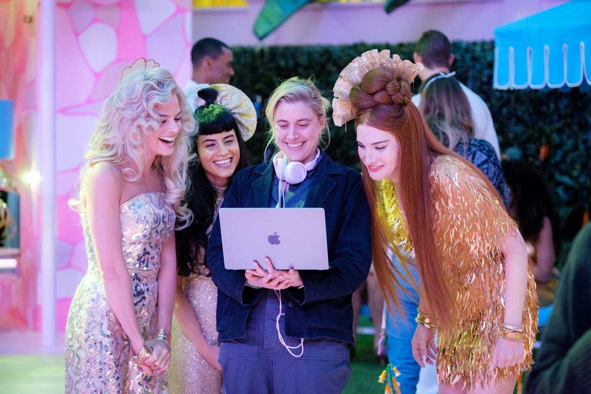 Writer-director Greta Gerwig behind the scenes of “Barbie.” Cr: Warner Bros. Pictures