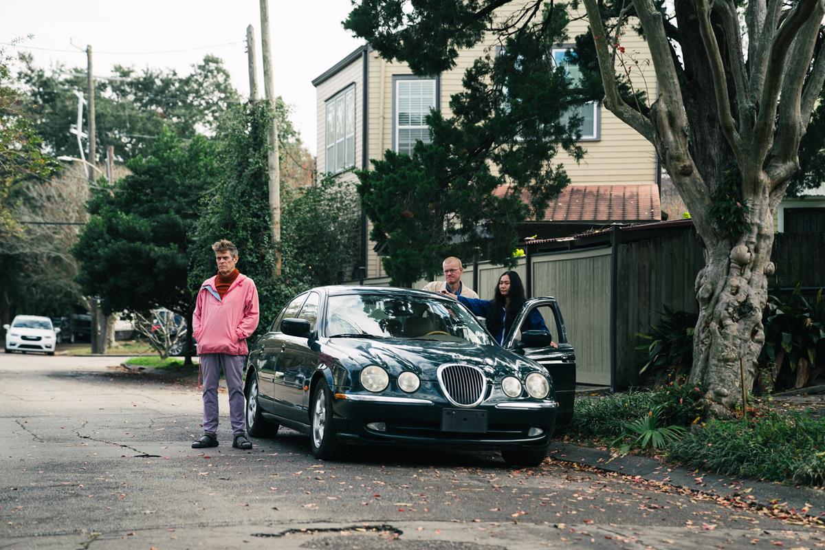 Willem Dafoe, Jesse Plemons and Hong Chau in “Kinds of Kindness.” Cr: Atsushi Nishijima/Searchlight Pictures