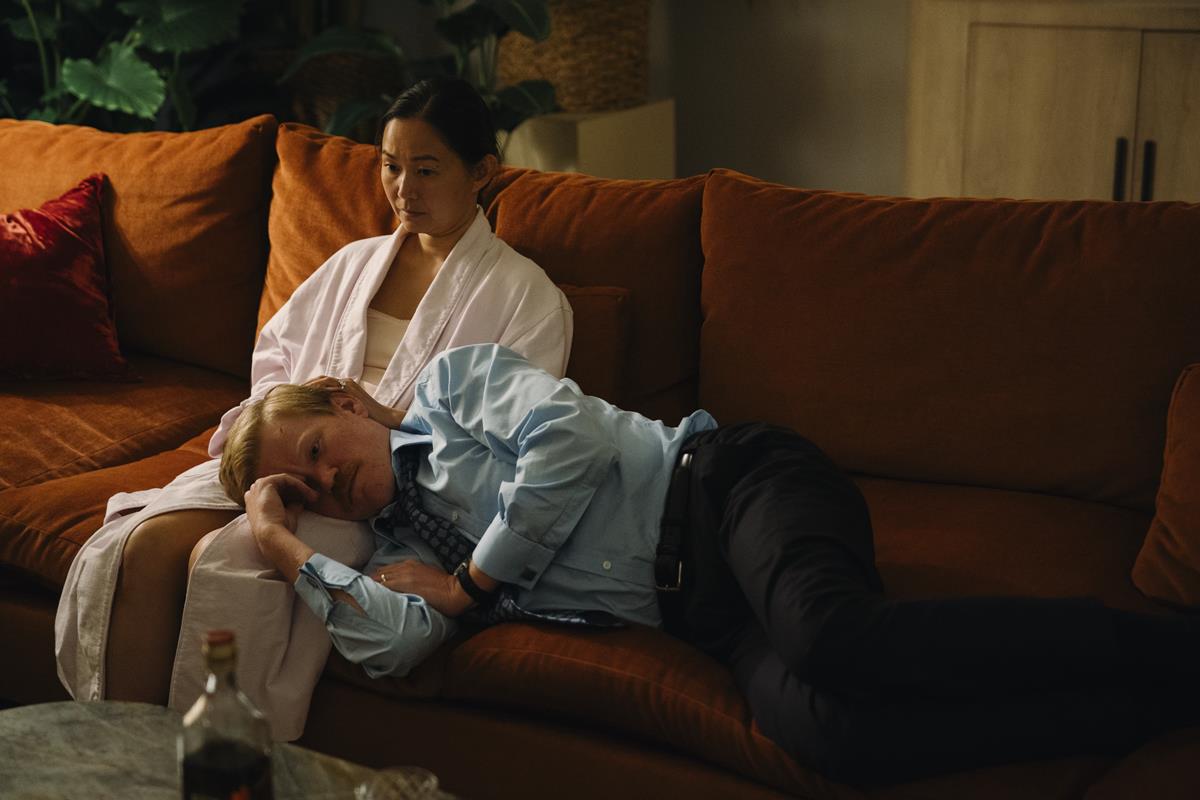 Hong Chau and Jesse Plemons in “Kinds of Kindness.” Cr: Atsushi Nishijima/Searchlight Pictures
