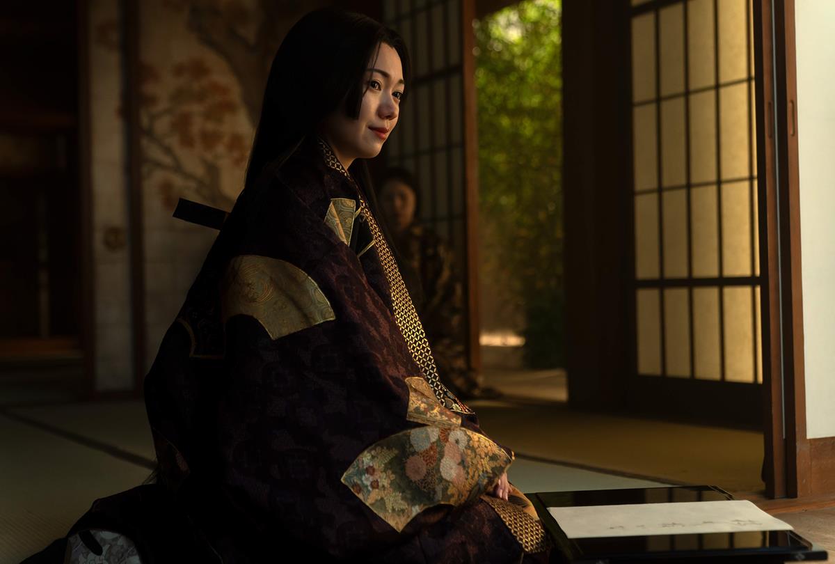 Fumi Mikado as Ochiba no Kata in “Shōgun.” Cr: Katie Yu/FX