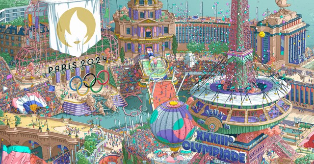 From the official Paris 2024 games poster, designed by Ugo Gattoni